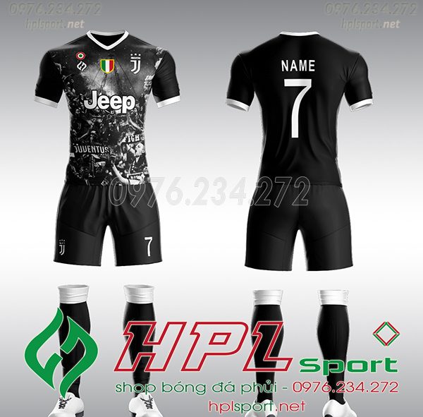 Áo Clb Juventus Tự Thiết Kế M23 Màu Xanh Nhạt Đẹp