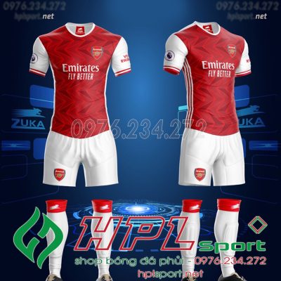Áo CLB Arsenal Màu Đỏ  2020 2021 Đẹp