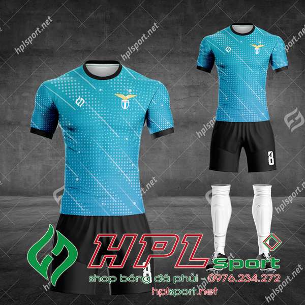 Hình ảnh Áo bóng đá câu lạc bộ tự thiết kế màu xanh Ya mới nhất của HPL Sport