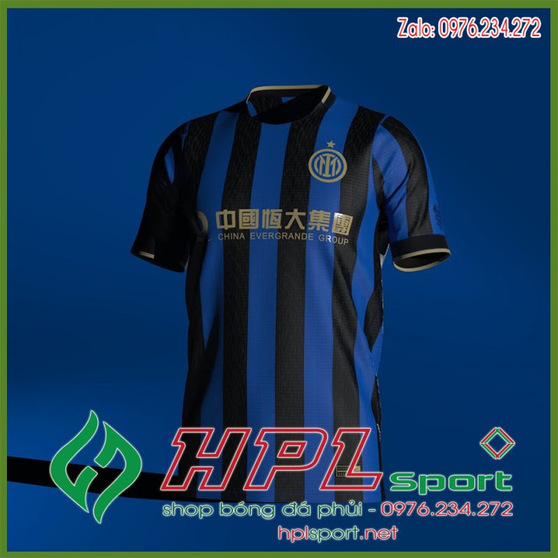 Mẫu áo bóng đá Inter Milan 2022 sọc xanh đen