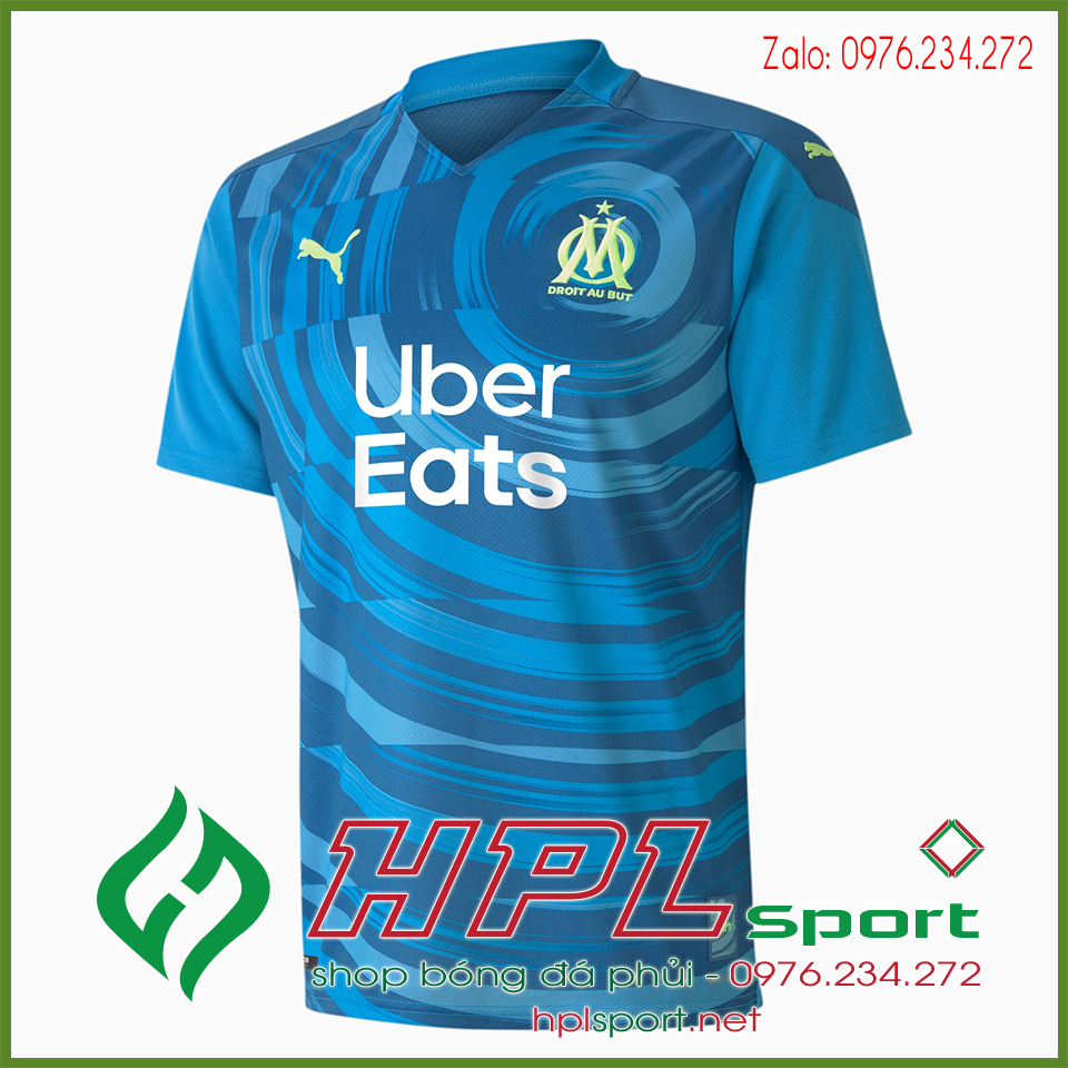 Hình ảnh Áo bóng đá tự thiết kế Marseille màu xanh ngọc siêu hot 