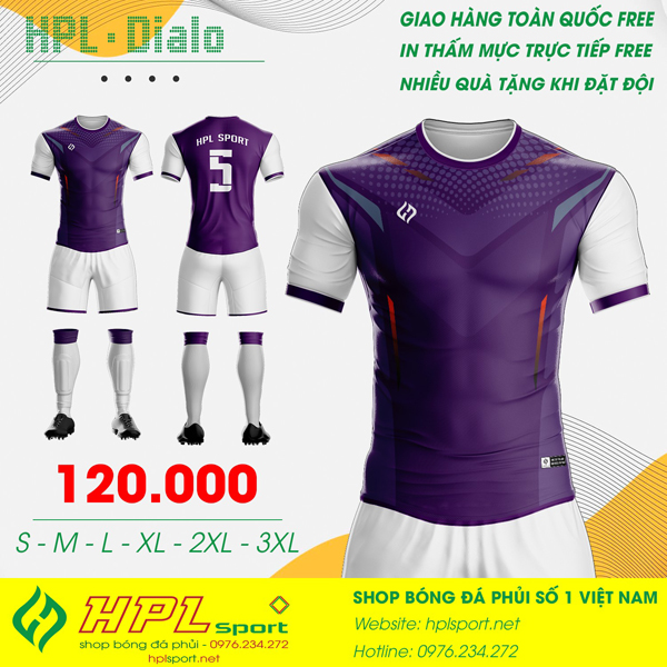 Hình ảnh Mẫu áo bóng đá không logo tự thiết kế mới nhất của HPL Sport