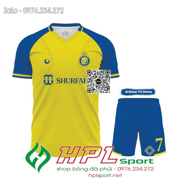 Mẫu áo đấu CLB Al Nassr sân nhà màu màu vàng