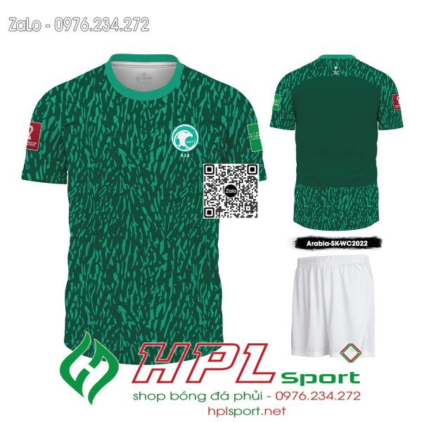 Mẫu áo đấu đội tuyển Ả Rập Xê Út sân khách màu xanh ve chai