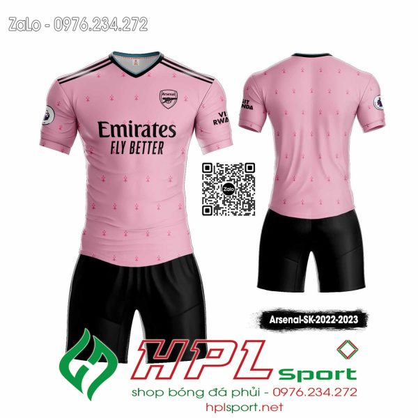 Mẫu áo bóng đá CLB Arsenal sân khách màu hồng