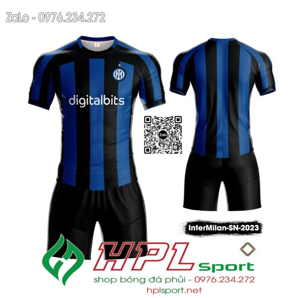 Mẫu áo đấu CLB Inter Milan sân nhà màu xanh bích phối đen