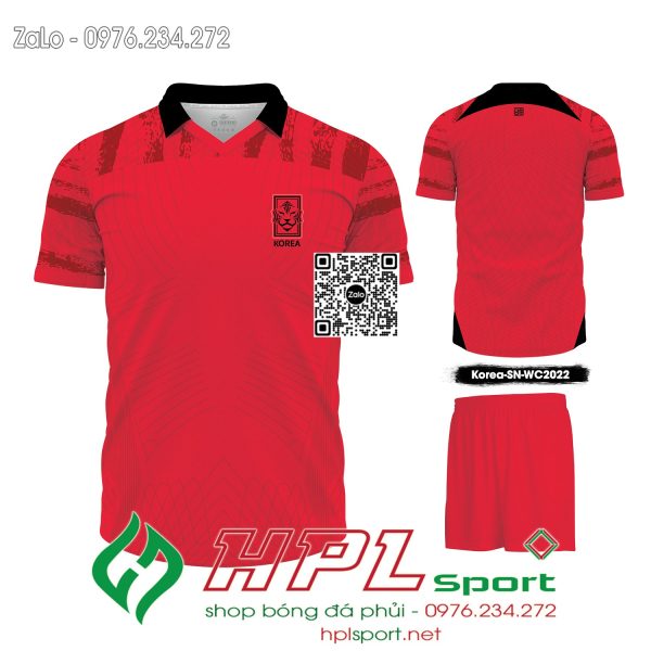 Mẫu áo đá banh đội tuyển Hàn Quốc sân nhà màu đỏ