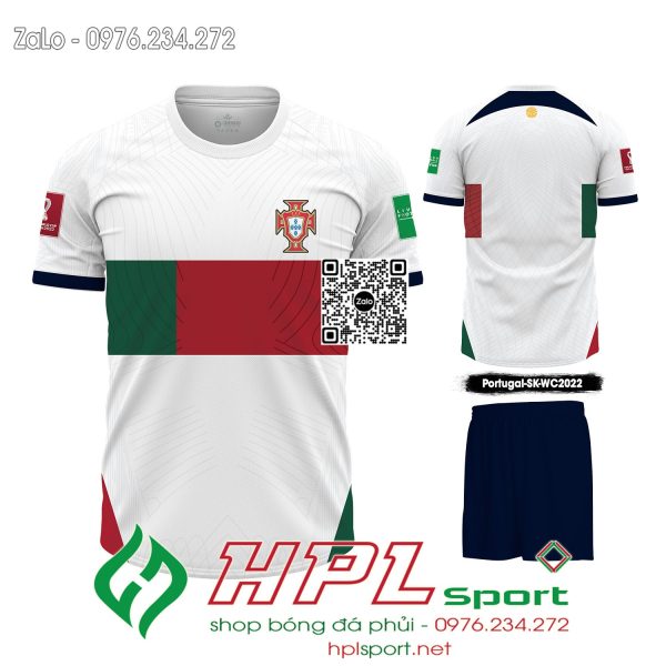 Mẫu áo đấu đội tuyển Bồ Đào Nha sân khách màu trắng