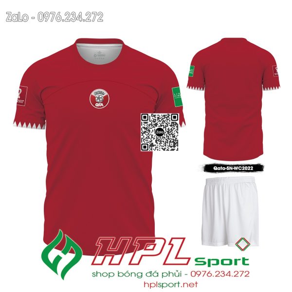Mẫu áo đấu đội tuyển Qata sân nhà màu đỏ