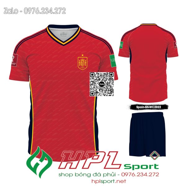 Mẫu áo đấu đội tuyển Tây Ban Nha sân nhà màu đỏ