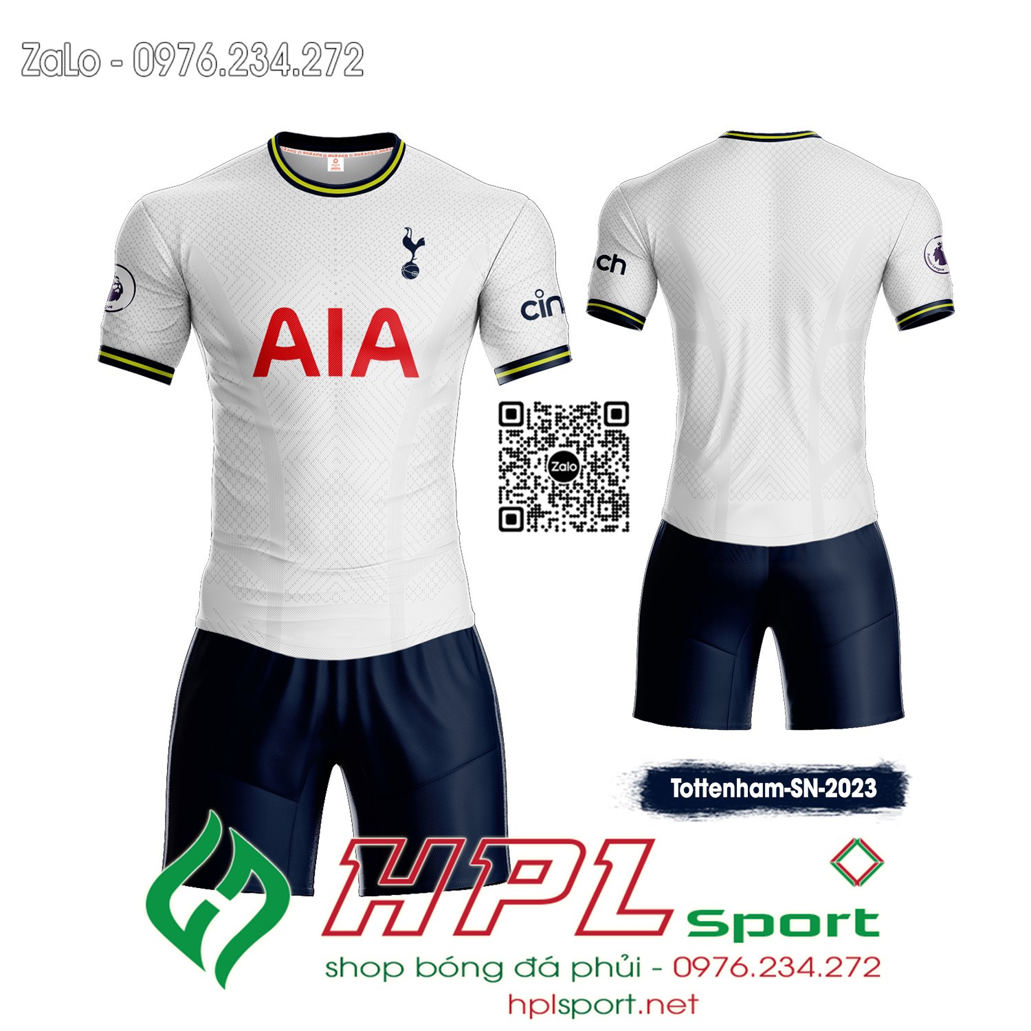 Mẫu áo đá banh CLB Tottenham sân nhà màu trắng