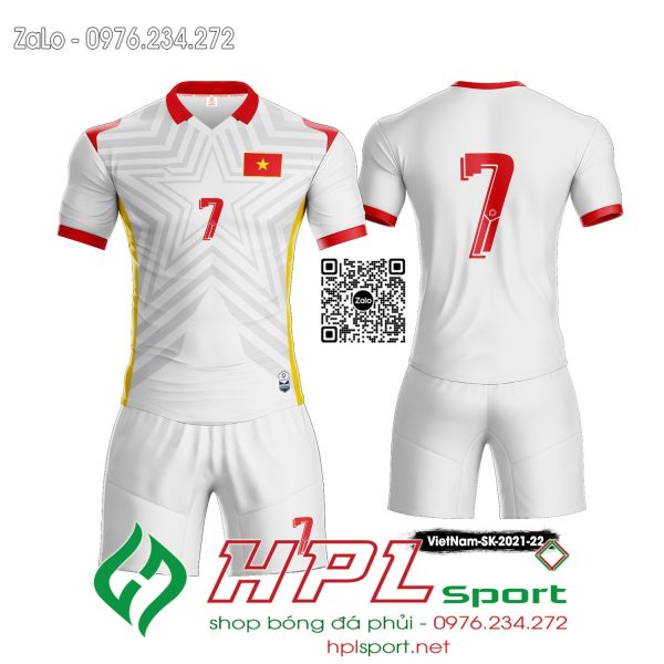 Mẫu áo đấu đội tuyển Việt Nam sân khách màu trắng