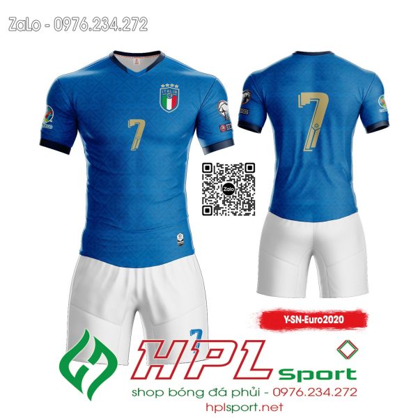 Mẫu áo bóng đá đội tuyển Ý sân nhà màu xanh bích
