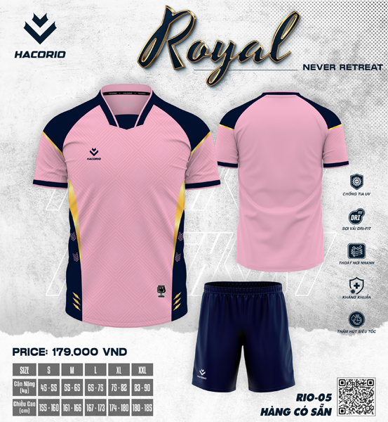 Mẫu áo thi đấu màu hồng đẹp