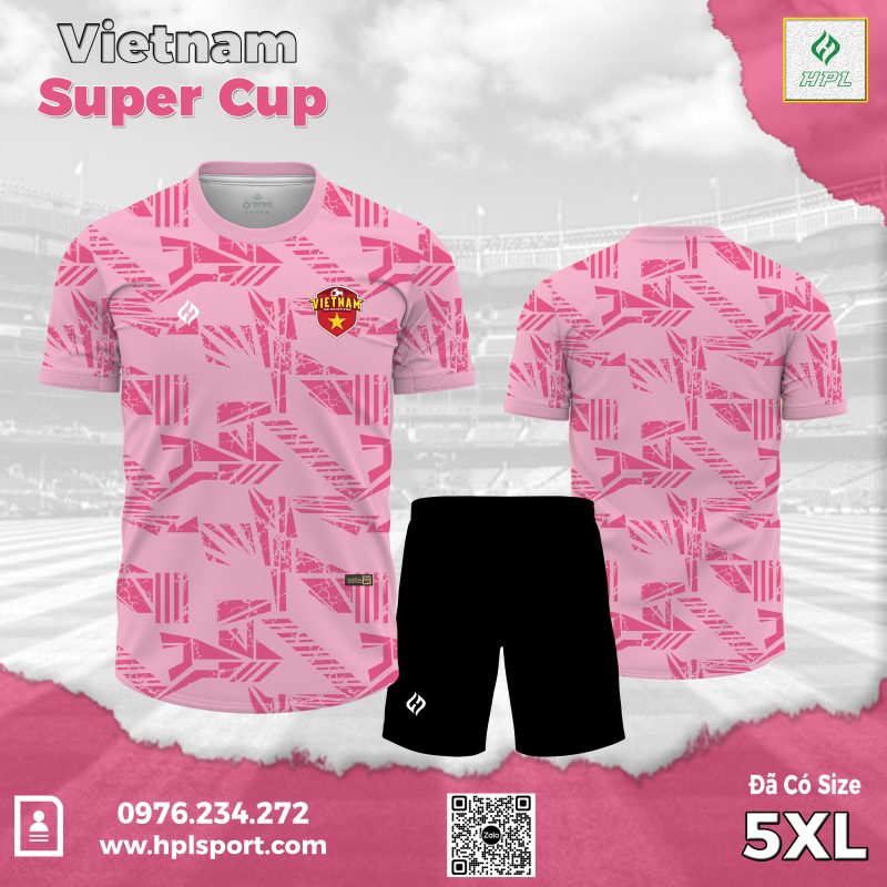 Quần Áo Đá Bóng Việt Nam Super Cup 2024 Màu Hồng