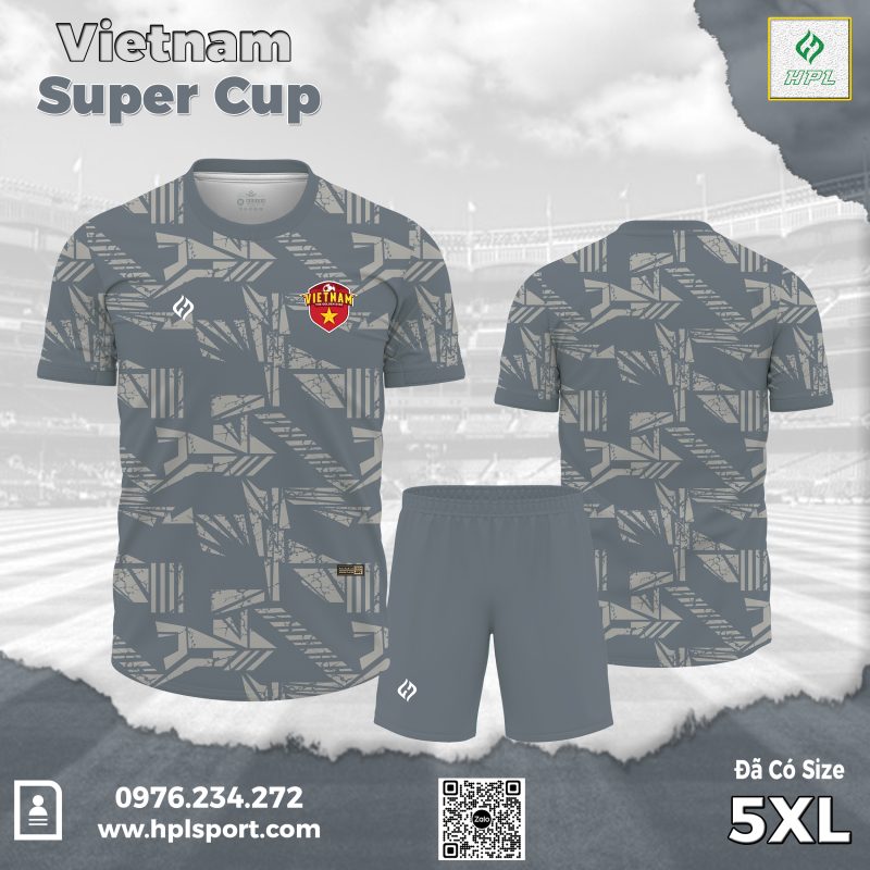 Quần Áo Đá Bóng Việt Nam Super Cup 2024 Màu Xám